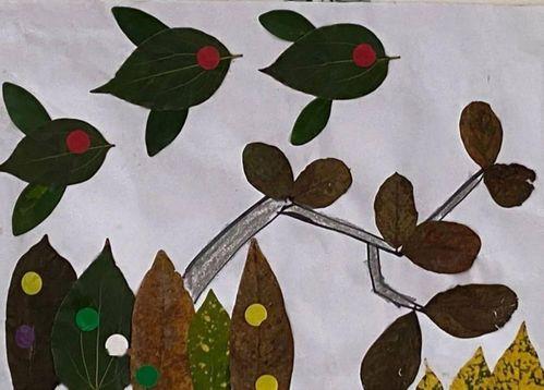 树叶贴画人物图片大全,创意无限的人物肖像集锦