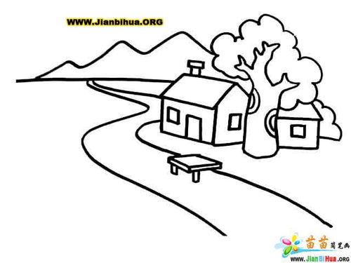 风景简笔图片大全图片,简笔描绘的自然之美